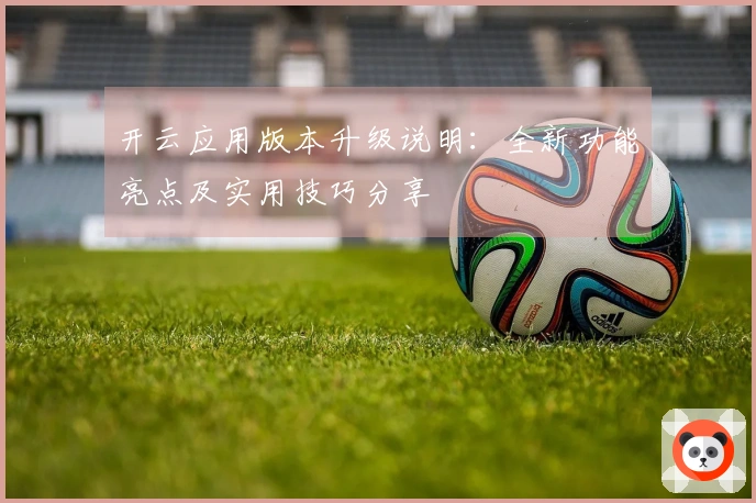 开云应用版本升级说明:全新功能亮点及实用技巧分享